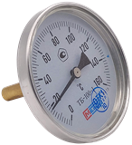 Термометр биметаллический "МЕТЕР", Д 100, Т 0-160С, L=60
